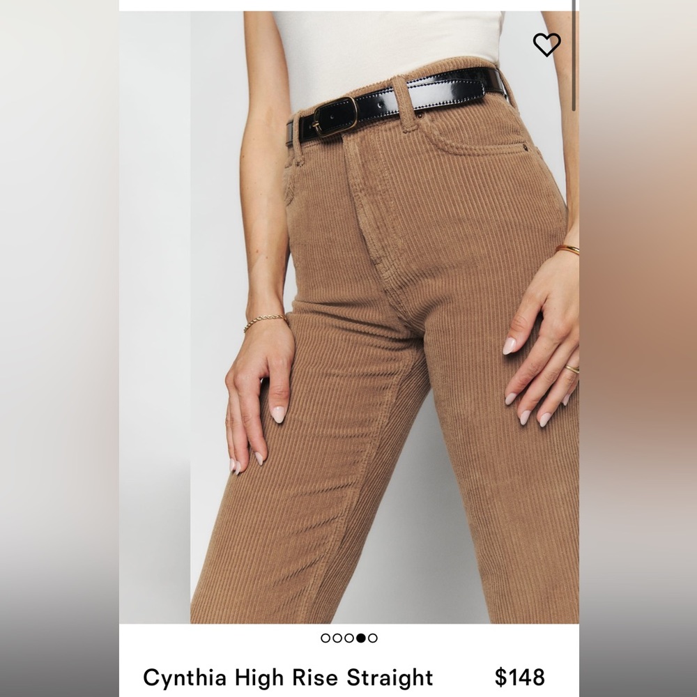 Cynthia High Rise Straight Long Corduroy Pants